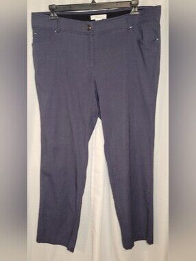 89th + Madison Rayon Blue Jean Straight-Leg Navy Pants 18